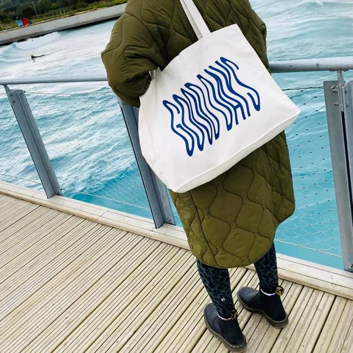 Gode dage/Dårlige dage Tote - Blå på Natur for engroshandel hos Konoc