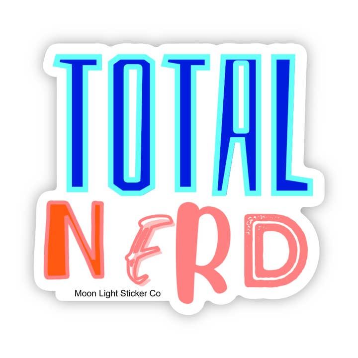 Total Nerd Sticker for engroshandel hos Moon Light Sticker Co