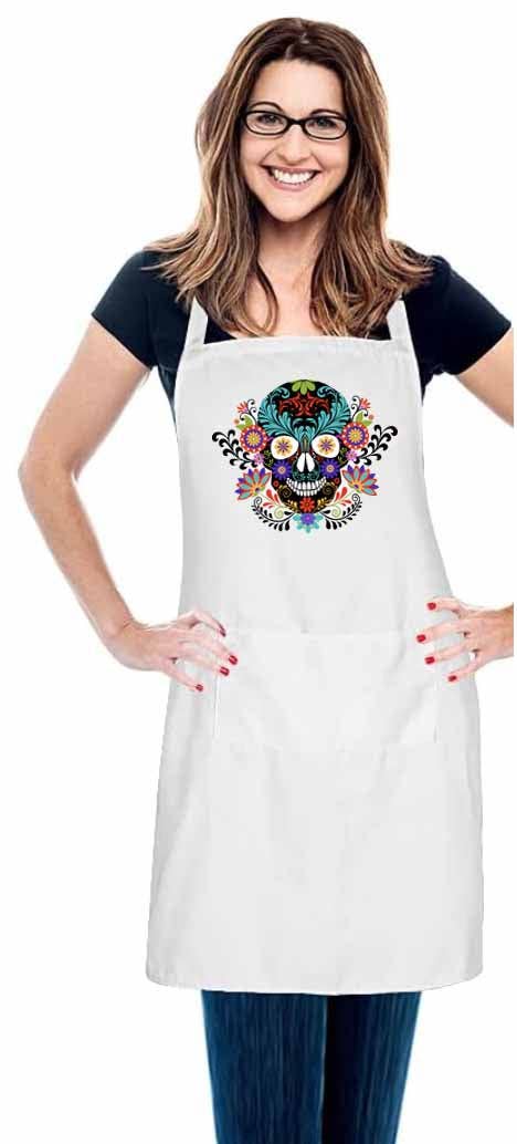 M Design Studio Gifts - Wholesale Apron - Sugar Skull Apron1
