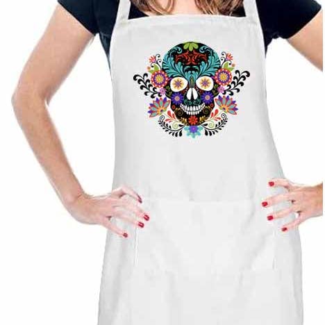 M Design Studio Gifts - Wholesale Apron - Sugar Skull Apron1