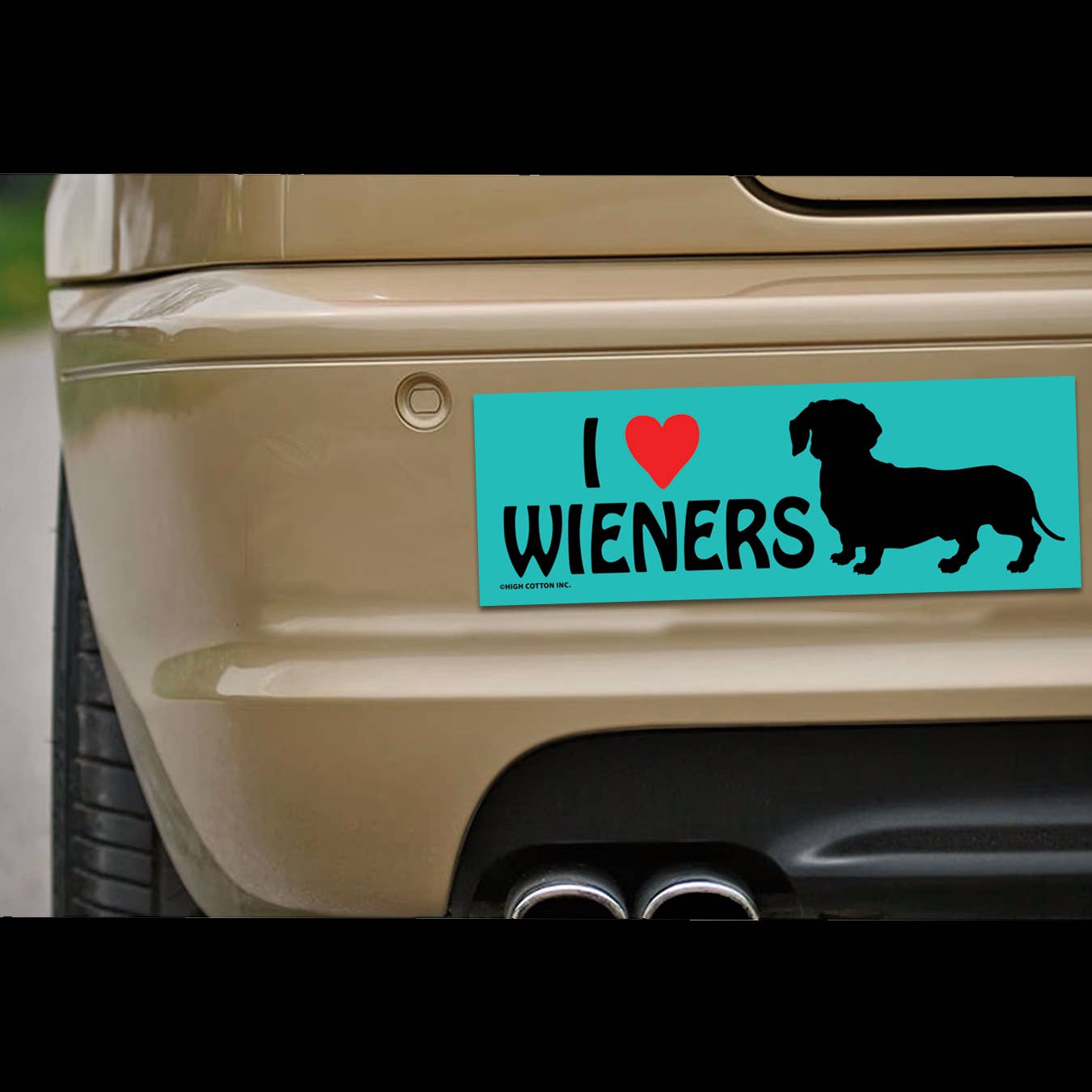 High Cotton Gifts - Wholesale Magnet - I Heart Wieners Car Magnet1