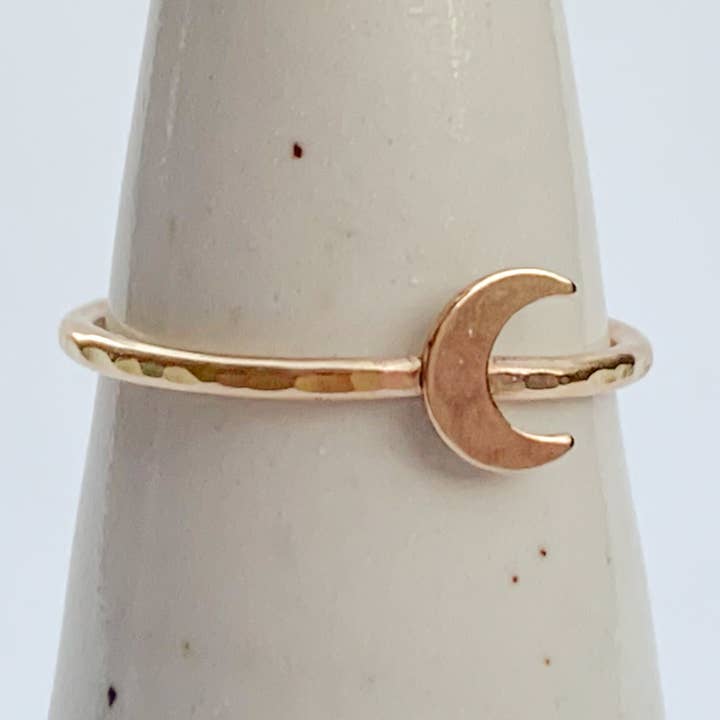 14k Gold Fill Moon Ring for wholesale by Indigo Moon Jewels