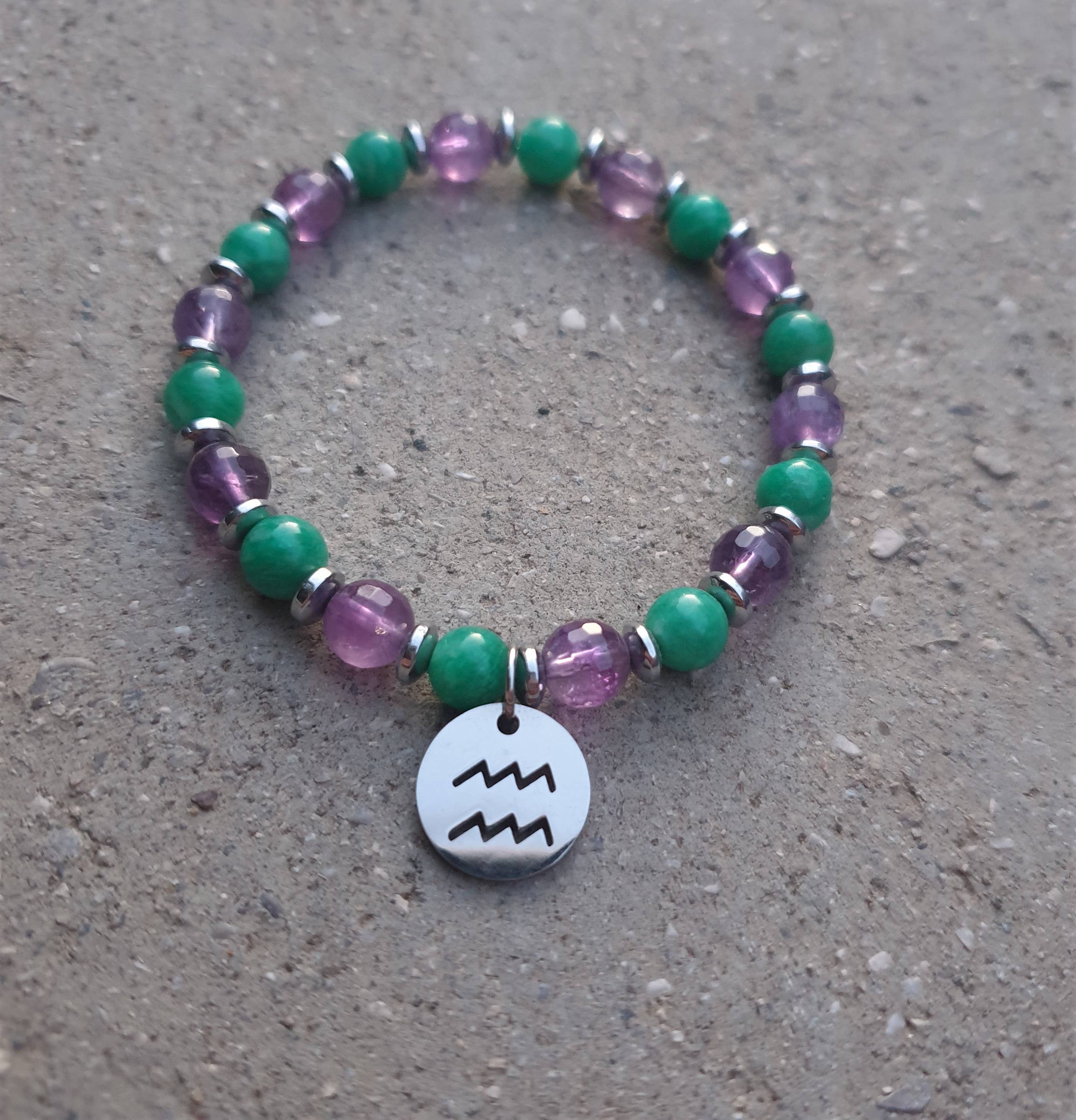 Lapiseum - Wholesale Jewelry Set - Zodiac healing stone bracelet set 111