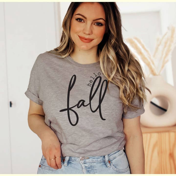 House Of Rodan - Wholesale T-shirt met print - Dames - Hello Fall - Schattig Fall Pumpkin1