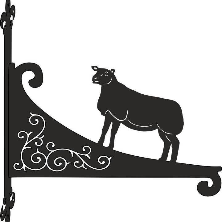 Sheep Ornamental Scroll Hanging Bracket for wholesale by Steel Images