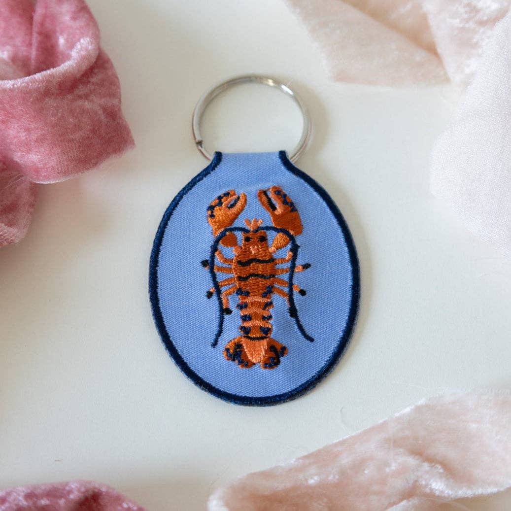 Lindy Stark Designs - Wholesale Keychain - Women's - Lobster Embroidered Keychain1