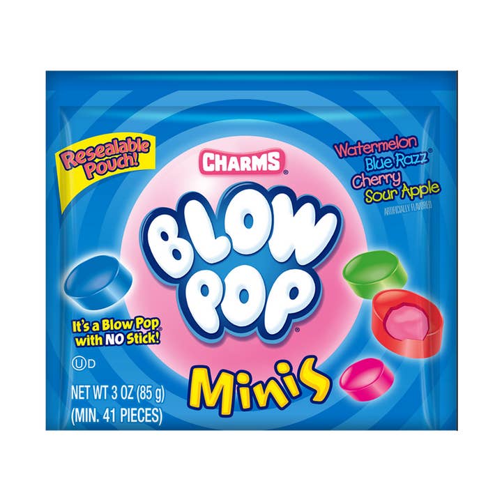 Charms Blow Pop Minis Summer Flavors 3oz Pouch, 12ct	 for wholesale by Grandpa Joe's Candy Shop