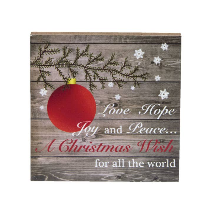 The Hearthside Collection - Wholesale Sign - Beauty of the Season Block, 3 Assorted3