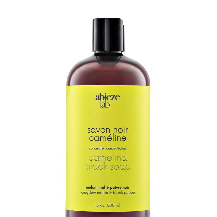 camelina black soap: melon honey & black pepper for wholesale by abieze laboratoires