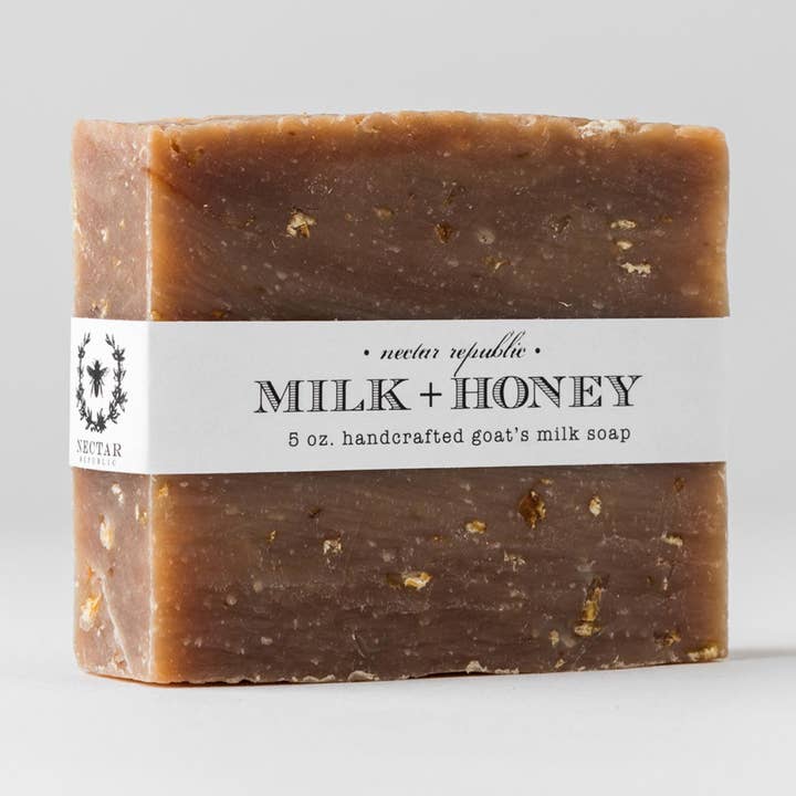 Milch + Honig : Badeseife (feuchtigkeitsspendende handgemachte Ziegenmilch) für den Großhandel von Nectar Republic