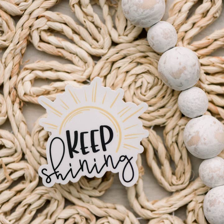 Savannah and James Co - Wholesale Sticker - Keep Shining Vinyl Sticker, 3x3 in1