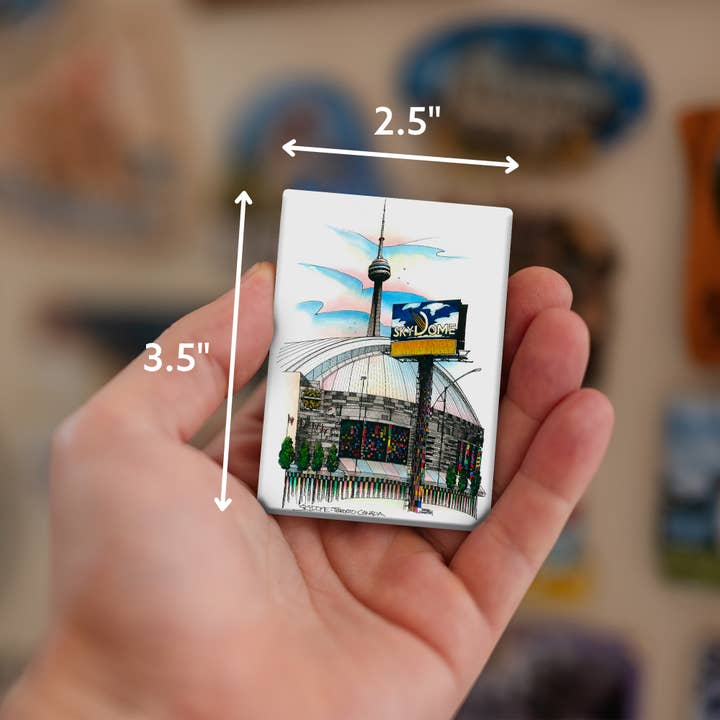 Totally Toronto Art/Sassy City Studio - Vendita all'ingrosso Calamite - Magnete da Frigo Skydome Toronto | Souvenir Magneti di Toronto1