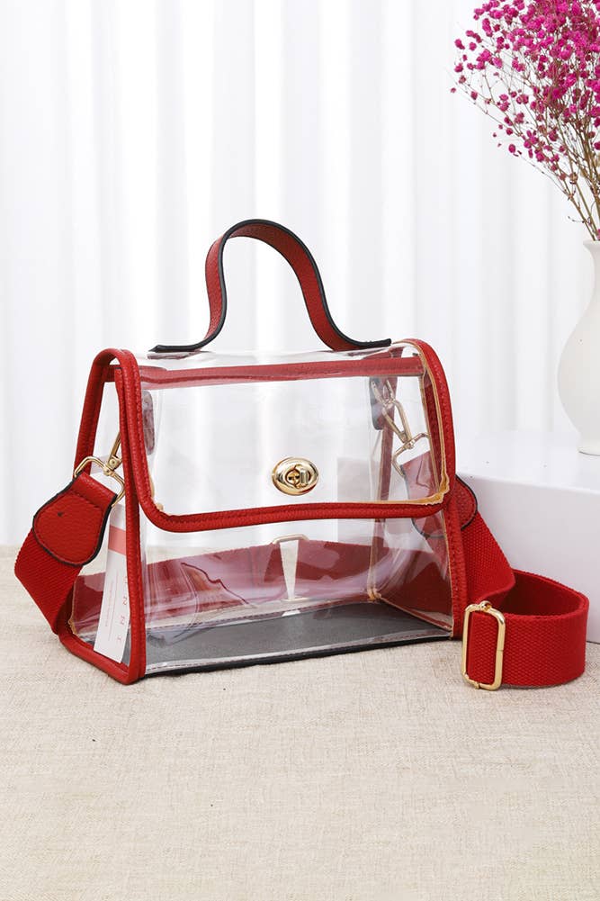 Hana - Wholesale Crossbody Bag - Women's - Clear Stadium Crossbody hand Bag6
