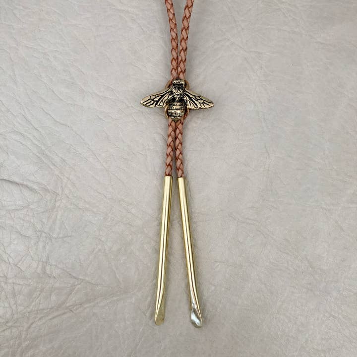 HELIOTROPE - Wholesale Woven Necklace - Bee Bolo Tie5