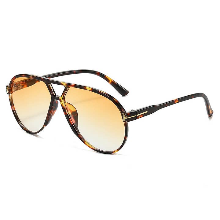 ACCITY - Wholesale Sunglasses - Women's - LETTER T DOUBLE BRIDGE LARGE FRAME SUNGLASSES_CWASG0533