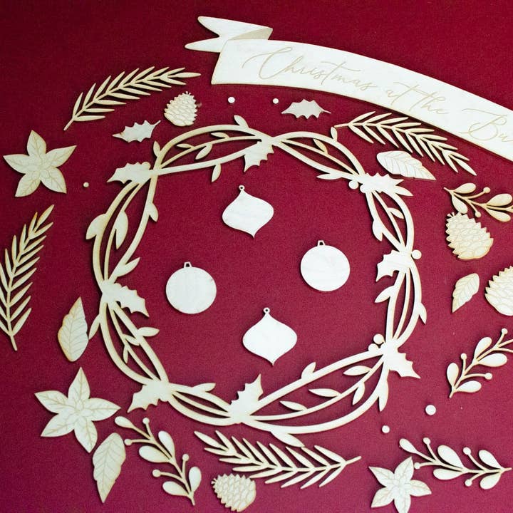 Couronne de Noël personnalisée DIY pour la vente par Birch and tides