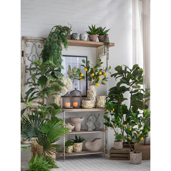 A&B Home Group Inc. - Wholesale Plant Pot - S/2 Citrus Grove Planters L:6.3x6.3x6" S:5x5x4.7"5