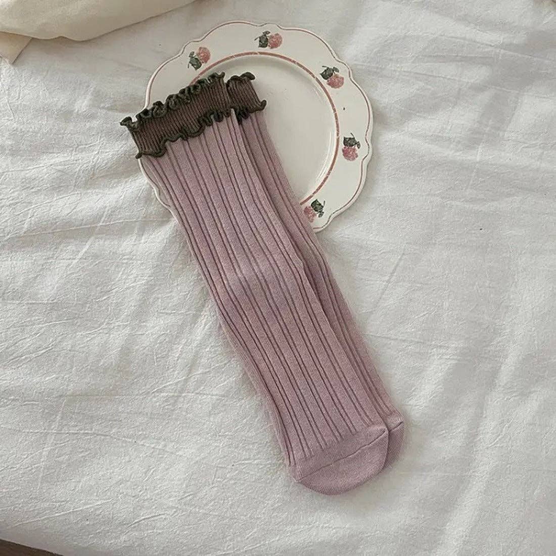 Funkyrel® Atzbranding Limited – Engroshandel Strømper - Dame – Rufia - Strømper med flæsede kanter3