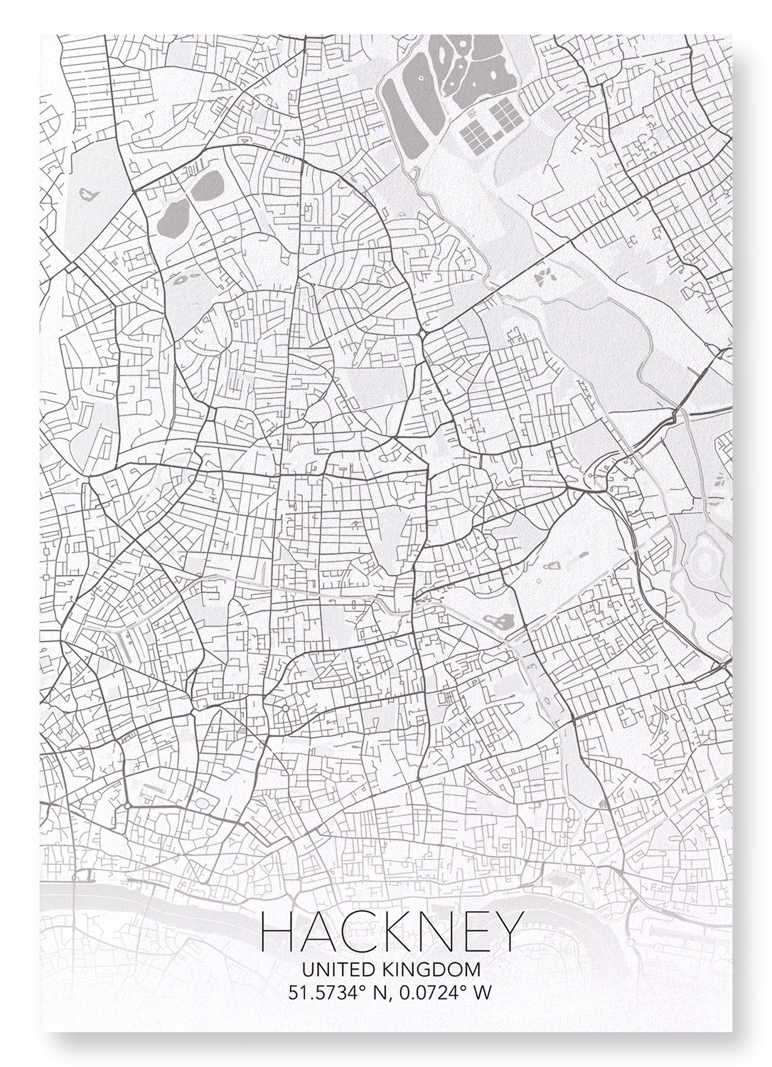 Ezen Trade – wholesale Art print – HACKNEY FULL MAP: Art Print1