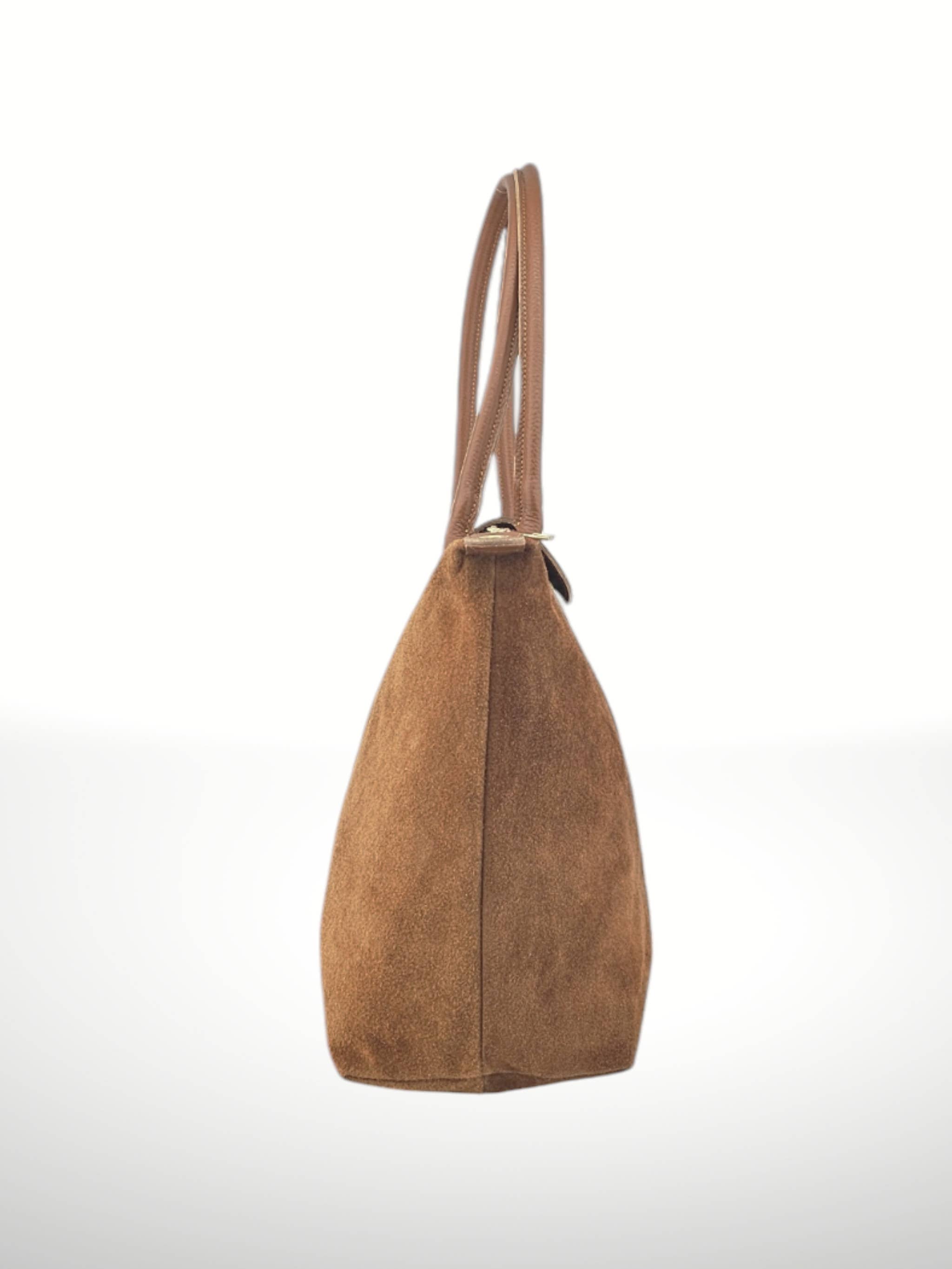 ITALIAN'S LEATHER - Wholesale Top Handle Bag - Women's - Carla Suede Leather Bag ²⁵7