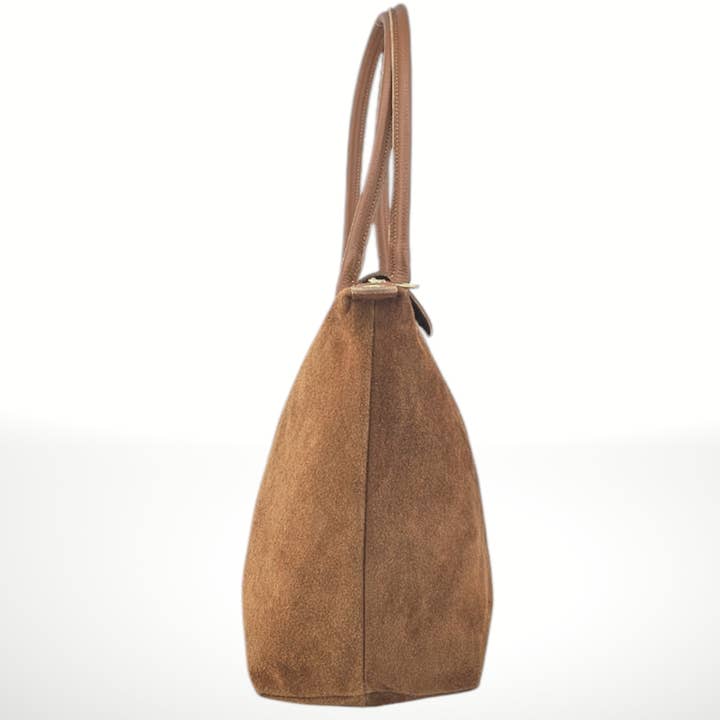 ITALIAN'S LEATHER - Wholesale Top Handle Bag - Women's - Carla Suede Leather Bag ²⁵7