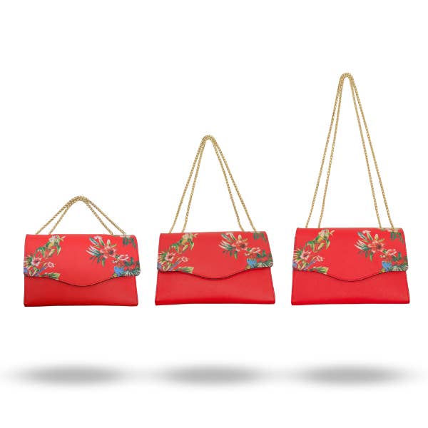 IVANHOE - Addison Road Leather Clutch Bag with Tropica for wholesale by The Fitting Belt Company