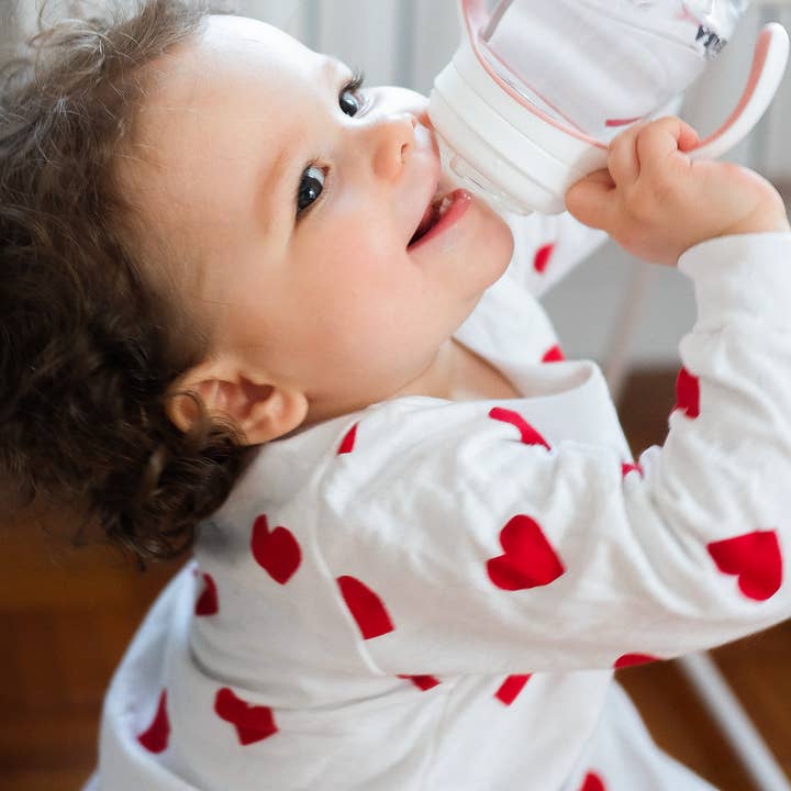 BEABA & Childhome - Wholesale Drinking Glass/Cup - Kids & Baby - BEABA 2-in-1 Bottle to Sippy Training Cup - Rose4