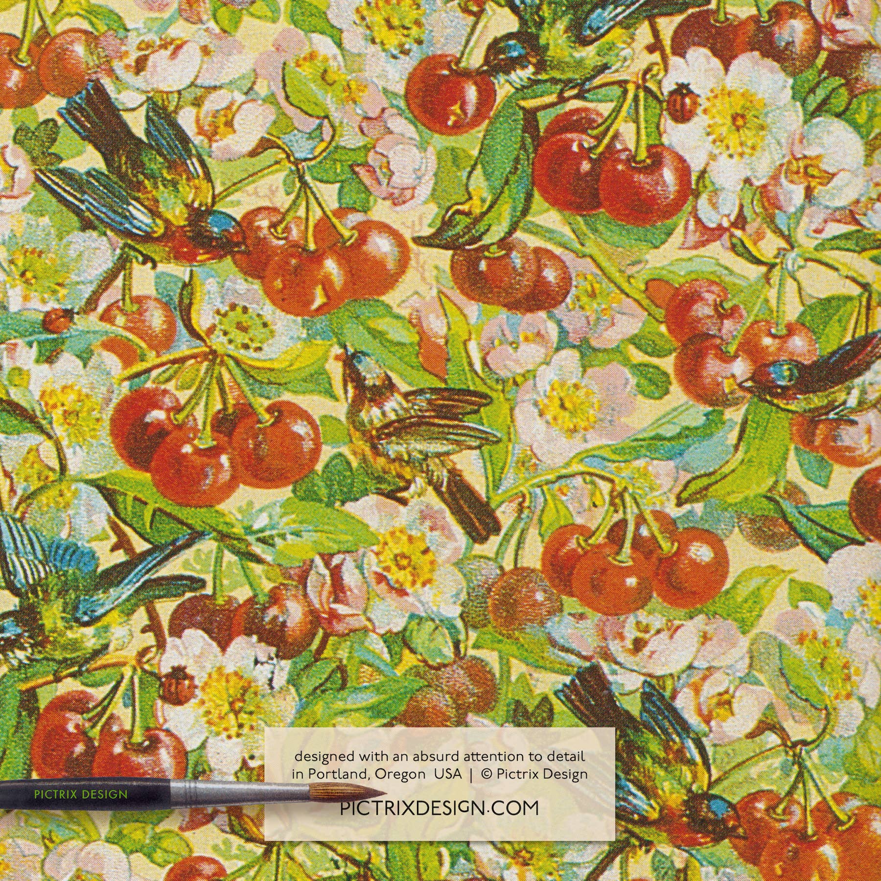 Pictrix Design - Wholesale Thank You Card - Thank-you A2 notecard (cherries)5