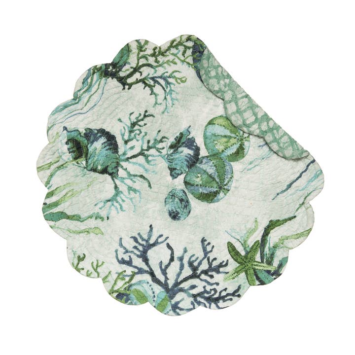 Shorecrest Round Placemat Set 6 for wholesale by C&F Home