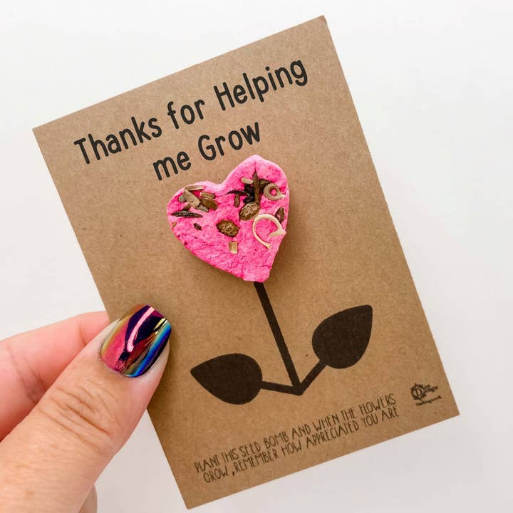 Wildflower seed bombs - Thanks for helping me grow for wholesale by Dios Designs