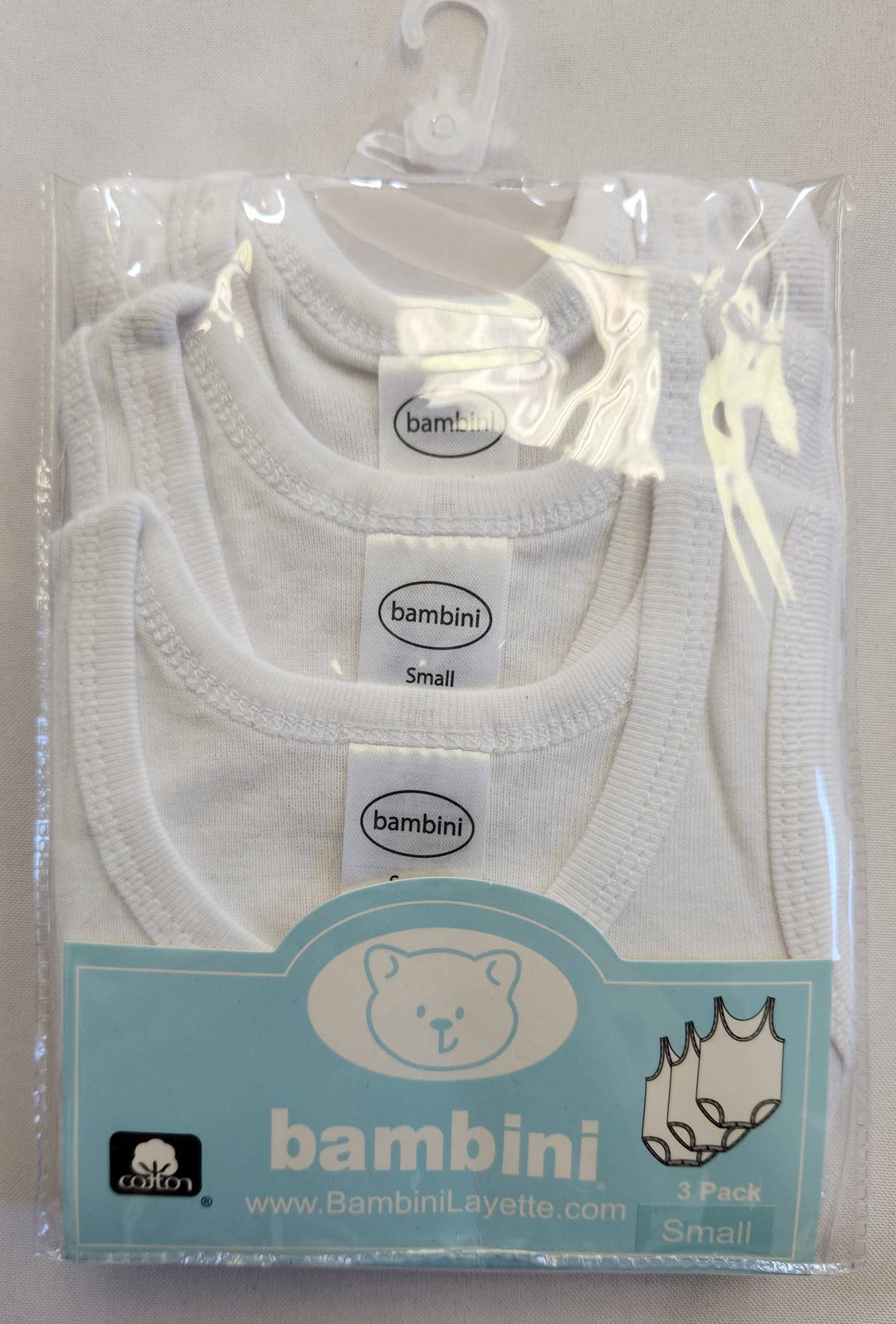 Bambini Infant Wear inc. - Vente Body (sans pieds) – bébé - Bambini Débardeur Blanc Onezie2