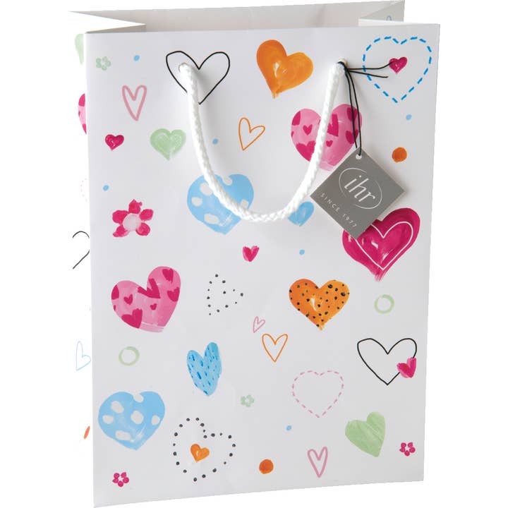 Sac cadeau : Cœurs joyeux orange pour la vente par Carsim Trading Inc.