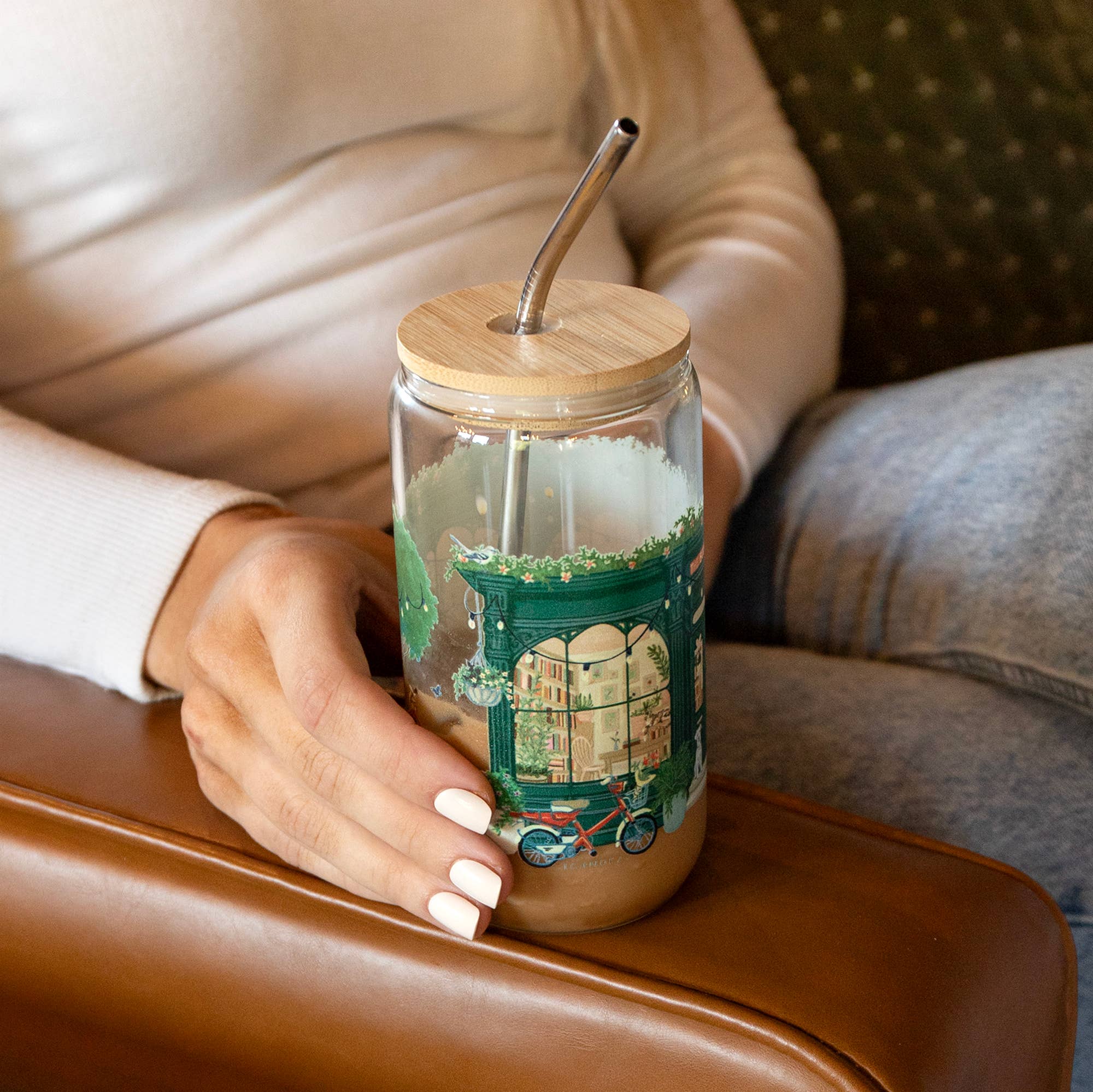 1canoe2 | One Canoe Two Paper Co. - Wholesale Drinking Glass/Cup - Bookworm Bookstore Glass Can0