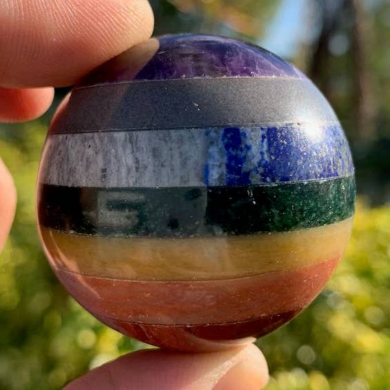 7 Chakra kristallen bol voor wholesale door Copper Moon Crystals