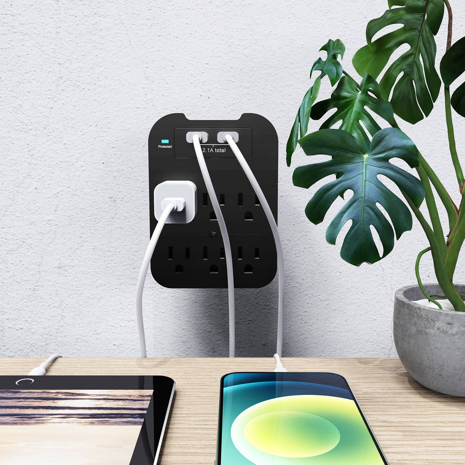 LAX Gadgets - Wholesale Portable Charger - Charge Surge Protector, 6 Outlets/2 USB Ports - Retail Pack26