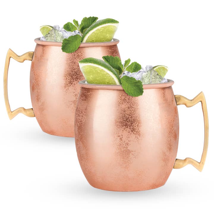 TRUE - Vente Verres à cocktail/alcool - Tasses à cocktail Moscow Mule en acier inoxydable plaqué cuivre6