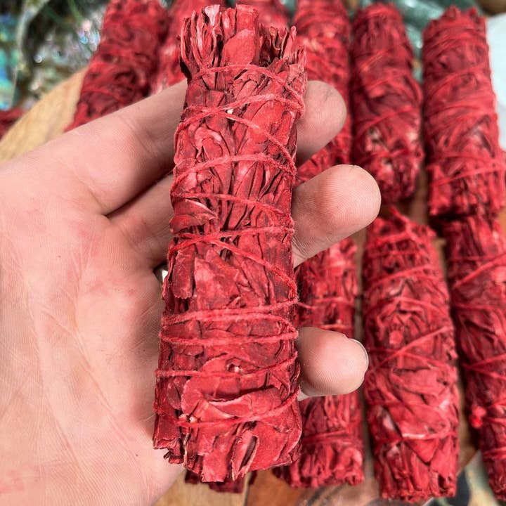 CaNatureLover - Wholesale Sage Bundle - ORGANIC Dragon Blood Sage Smudge Sticks I Dragon Blood Sage High Quality 2 side cutted , high quality Free Shipping, Smudging kit, Red Sage2