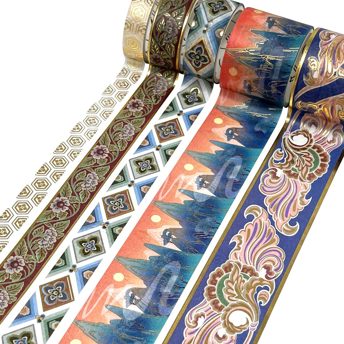 Wrapables.com - Wholesale Washi Tape - Wrapables Decorative Gold Foil Washi Tape and Sticker Set10