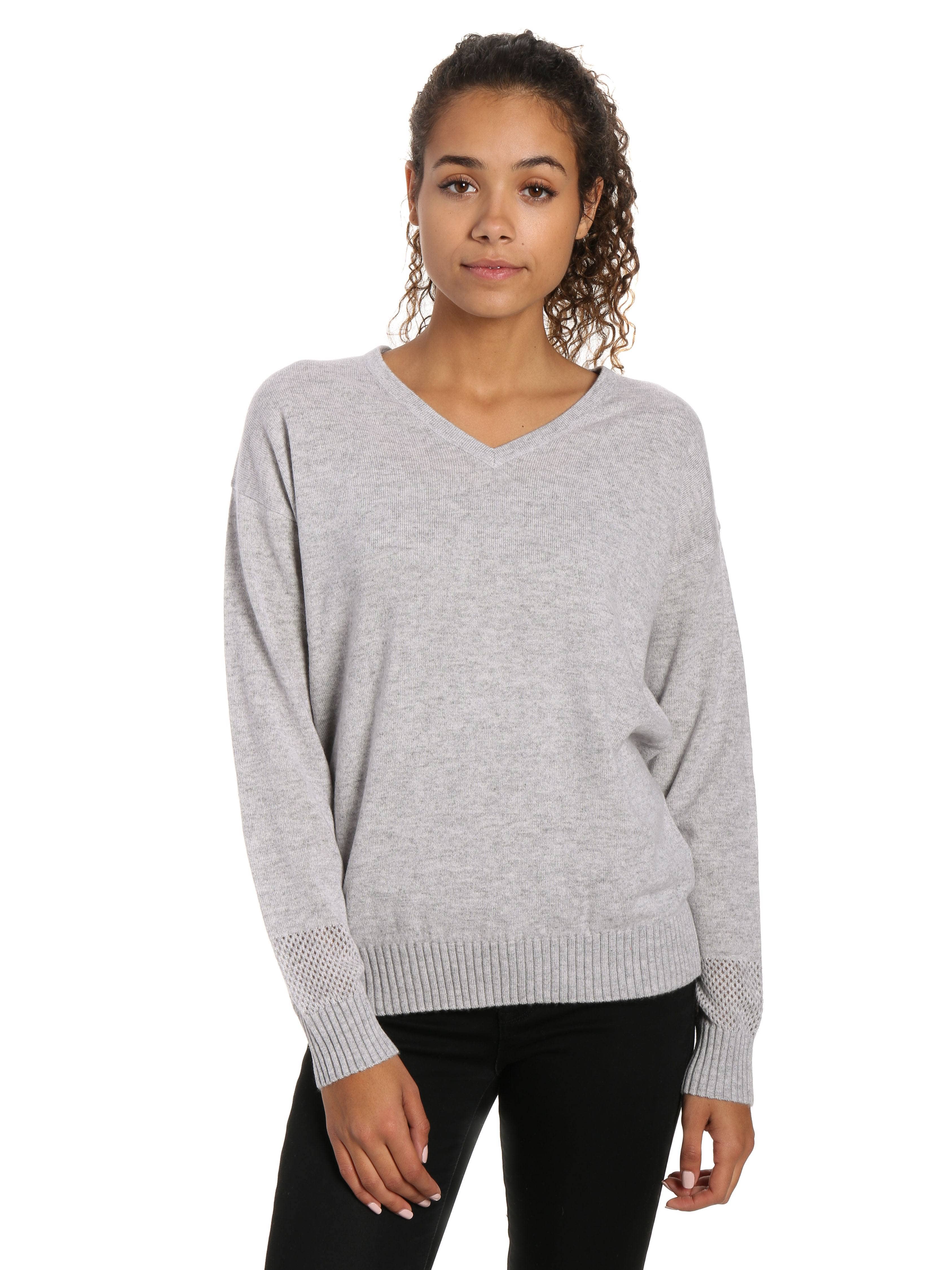 Noble Mount – Großhandel Strickpullover – Damen – Zainuno Moizni Damen-Pullover mit V-Ausschnitt aus 100% Kaschmir2