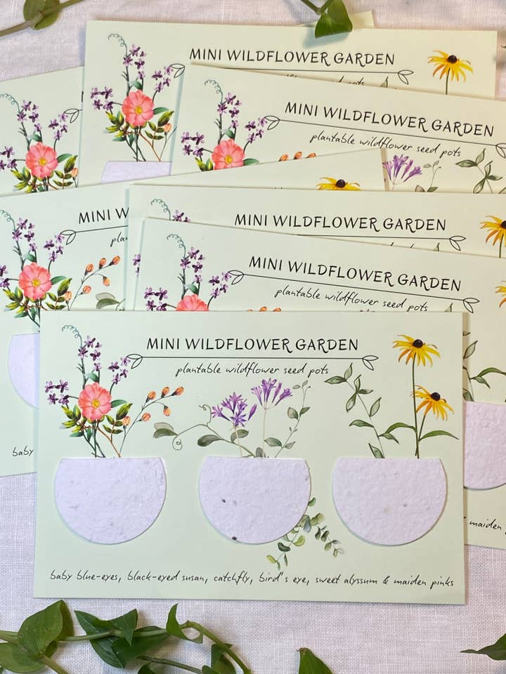 Recuerdo de Fiesta Plantable | Mini Macetas de Jardín de Flores Silvestres para venta al por mayor de The Raven’s Edge Studio