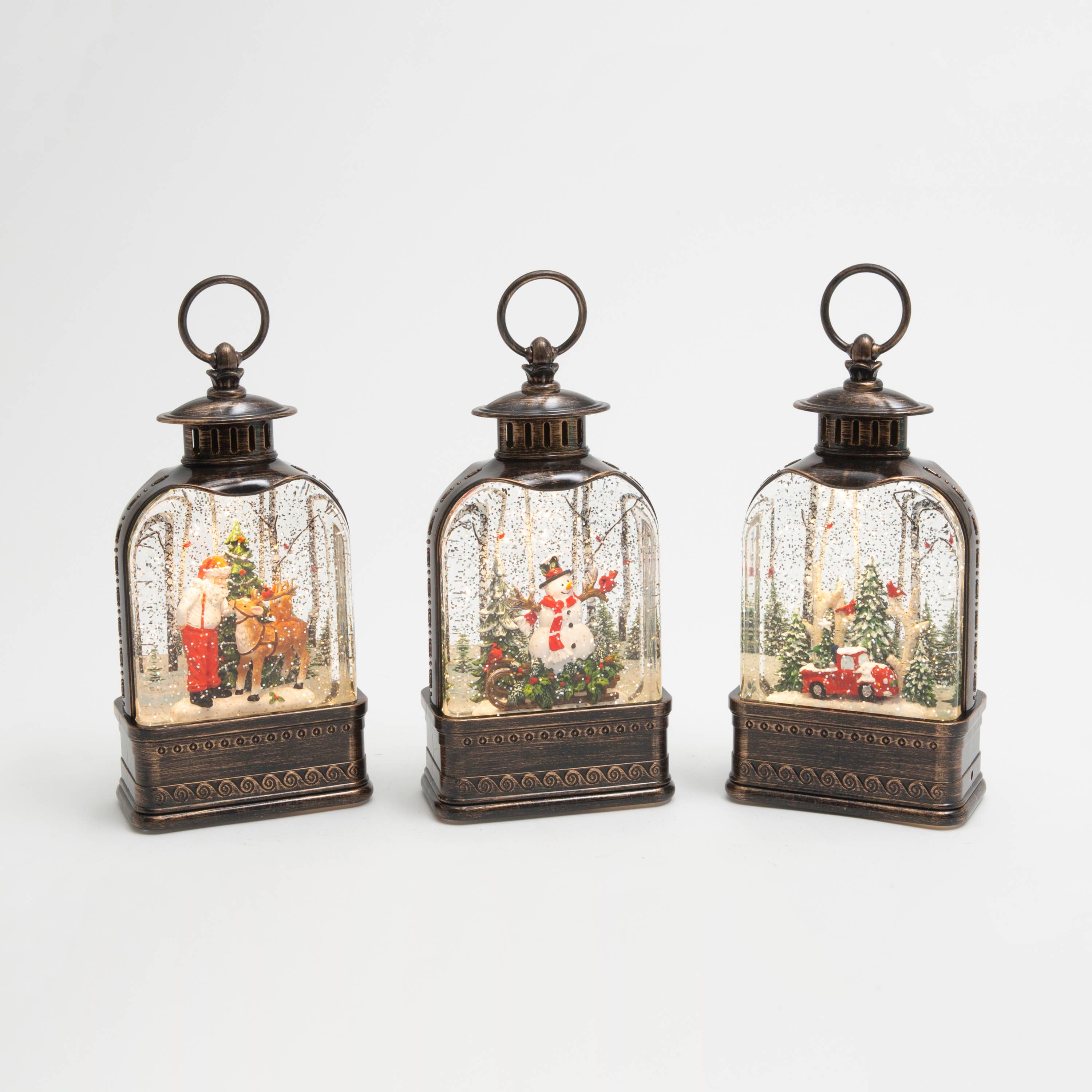 The Gerson Companies - Wholesale Christmas Decoration - Gerson Christmas 11"H B/O Lighted Holiday Spinning Water Glo2