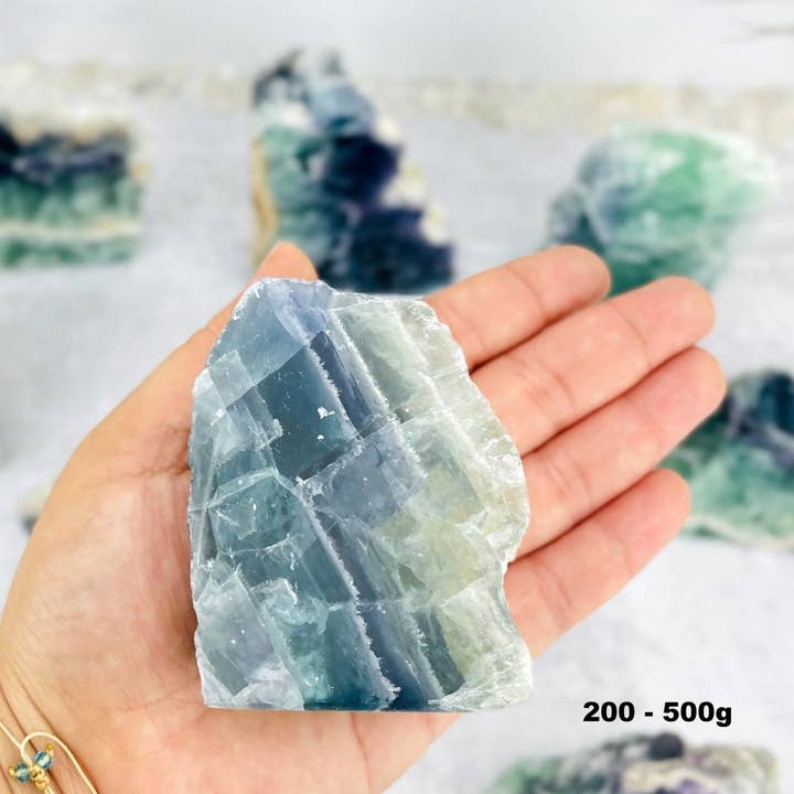 Rock Paradise - Wholesale Spiritual Stone/Crystal - Fluorite Cut Base Crystals - By Weight - (RK26)