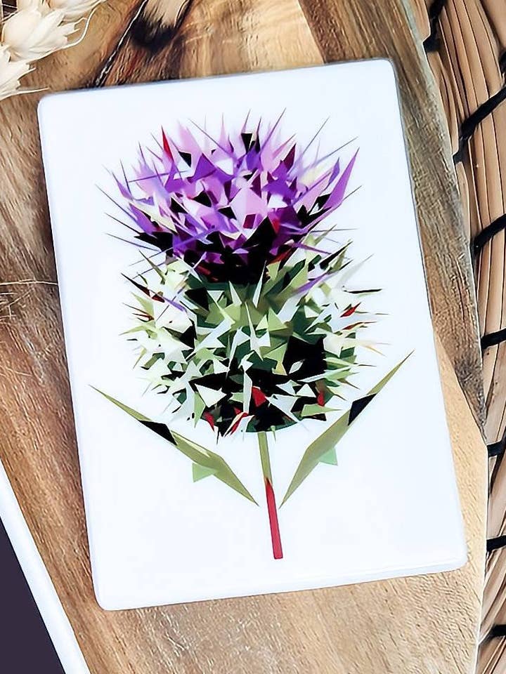 SPEAR THISTLE Ceramic Fridge Magnet *NEW for wholesale by Louise Jennifer Design