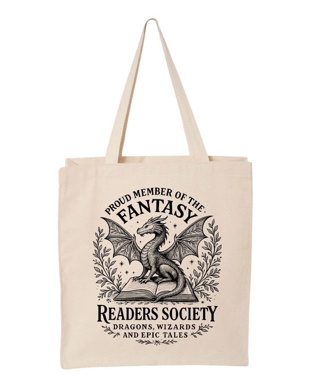 DaisyChainDesignCo - Venta al por mayor Bolsa de asa- Mujer - Bolsa de tela de la Sociedad de Lectores de Fantasía1