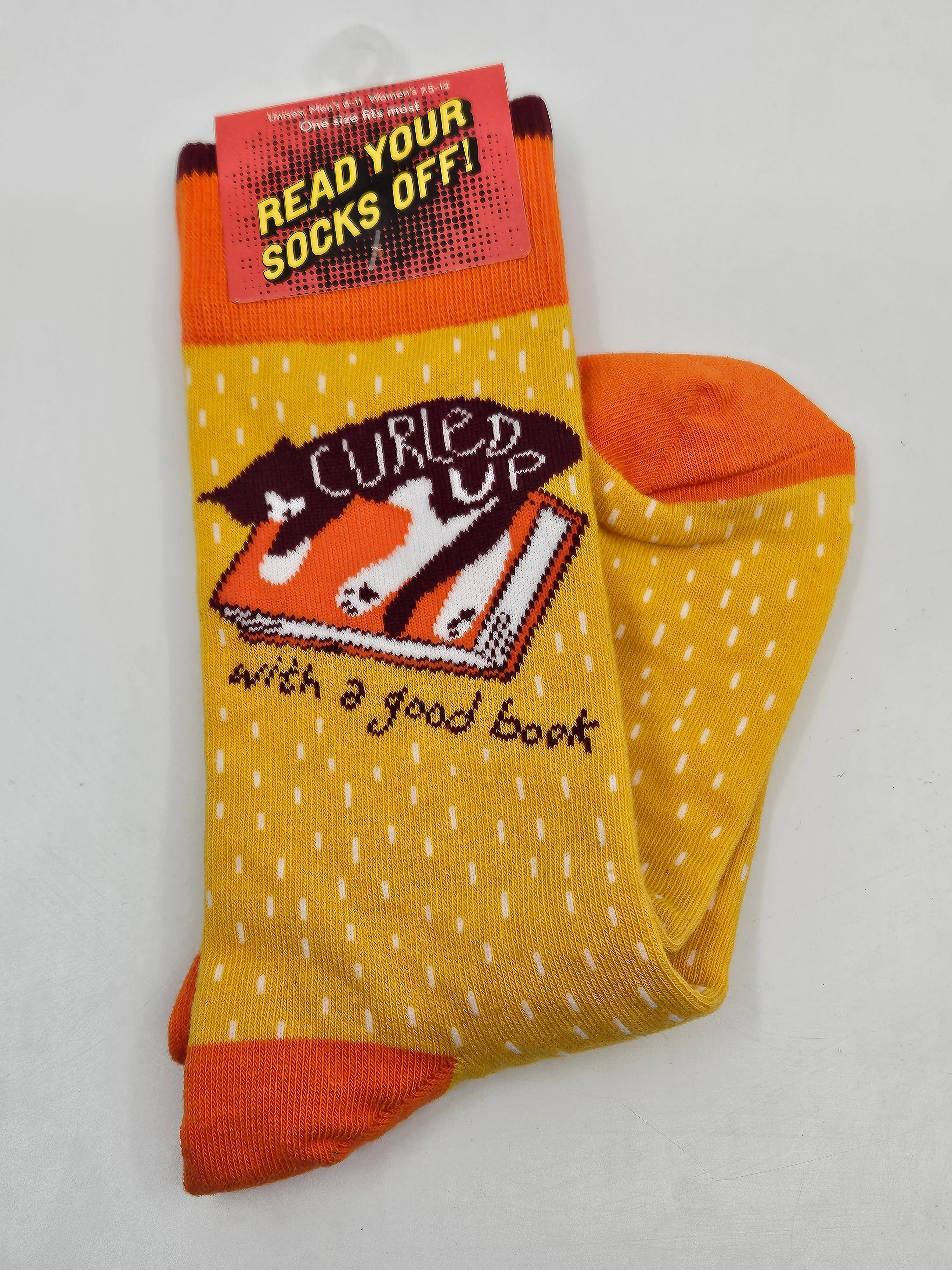 Gibbs Smith - Vente Chaussettes – unisexe - Chaussettes "Enroulé avec un bon livre" Préemballage (6)4