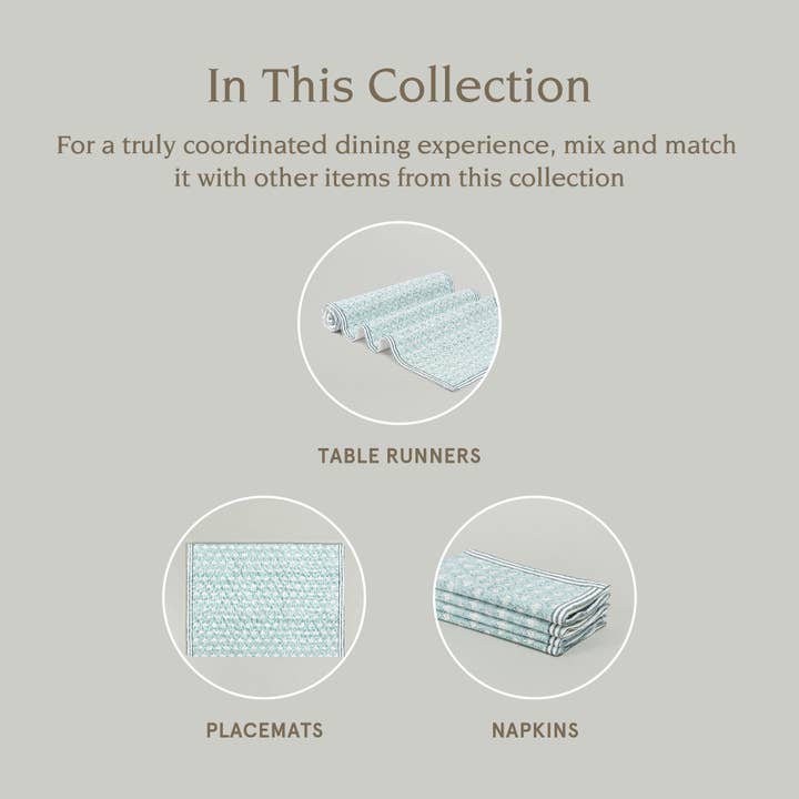 over&back - Wholesale Placemat - Artisan Hand-Blocked Placemats – 100% Cotton – Set of 43