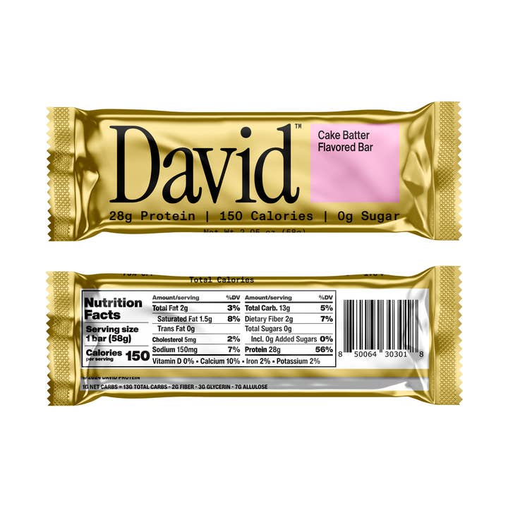Cake Batter Protein Bar Mastercase (72 Total Bars) for wholesale by David Protein