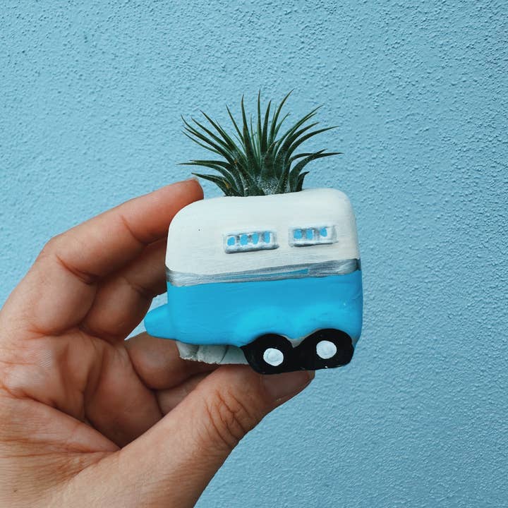 O'Berry's Succulents - Wholesale Plant Pot - Vintage Camper Mini Planter with Air Plant5
