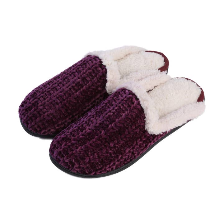 Roxoni - Wholesale Slippers - Women's - WOMEN'S SOFT INDOOR SUEDE FURR CLOG SLIPPERS.1