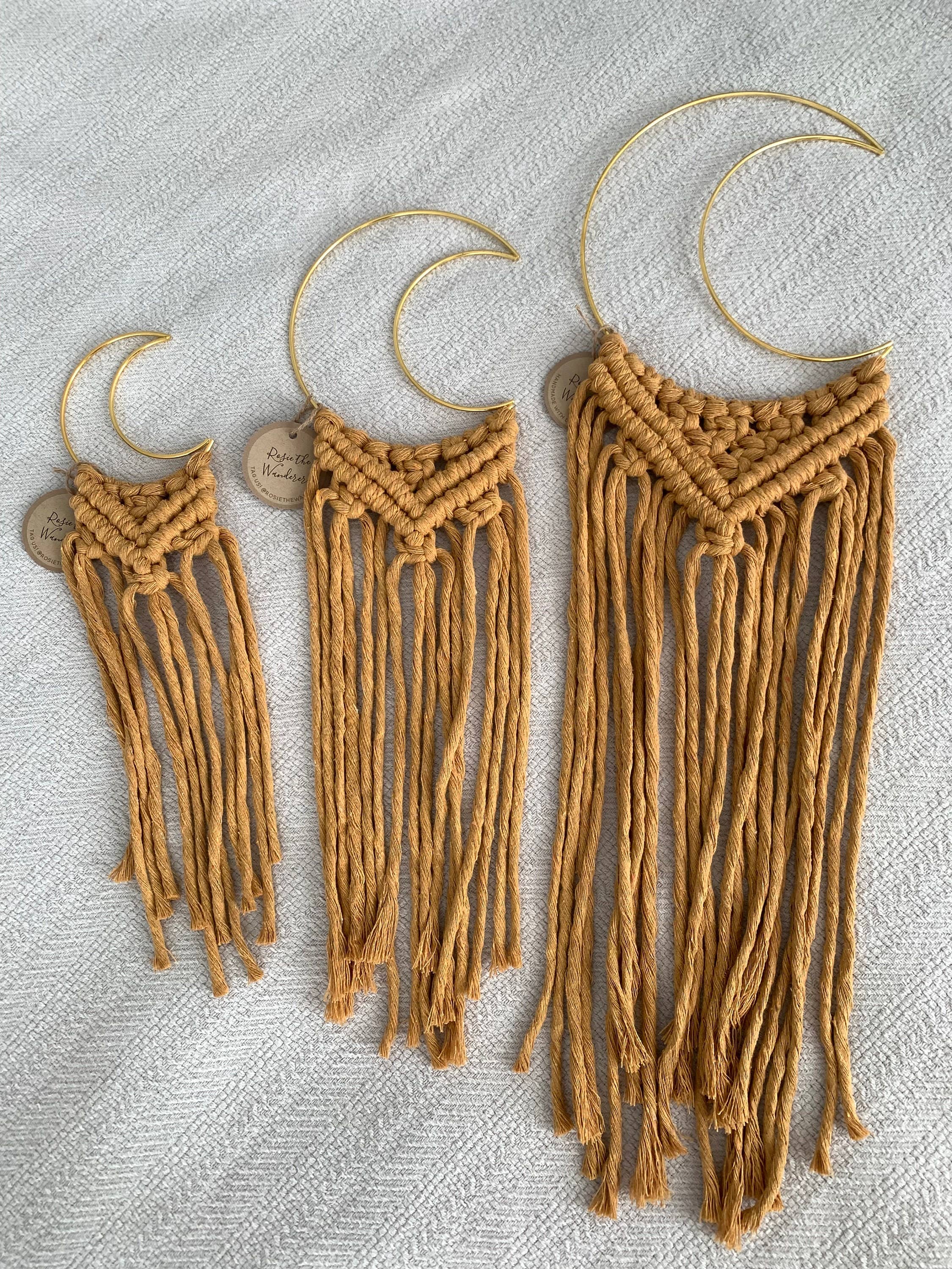 Rosie the Wanderer, Handmade Macramé - Wholesale Dream Catcher - Macrame Moons- Mooncatcher- Dreamcatcher- Moonchild7